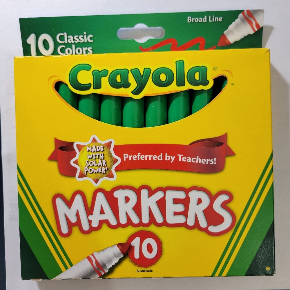 (10)Crayola Markers Single Color (Green) Bulk Lot